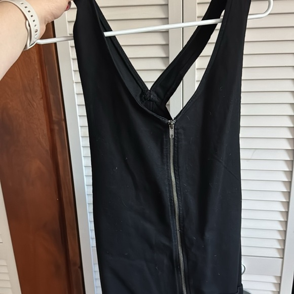 Jean zip down dress black NEW - Picture 3 of 4